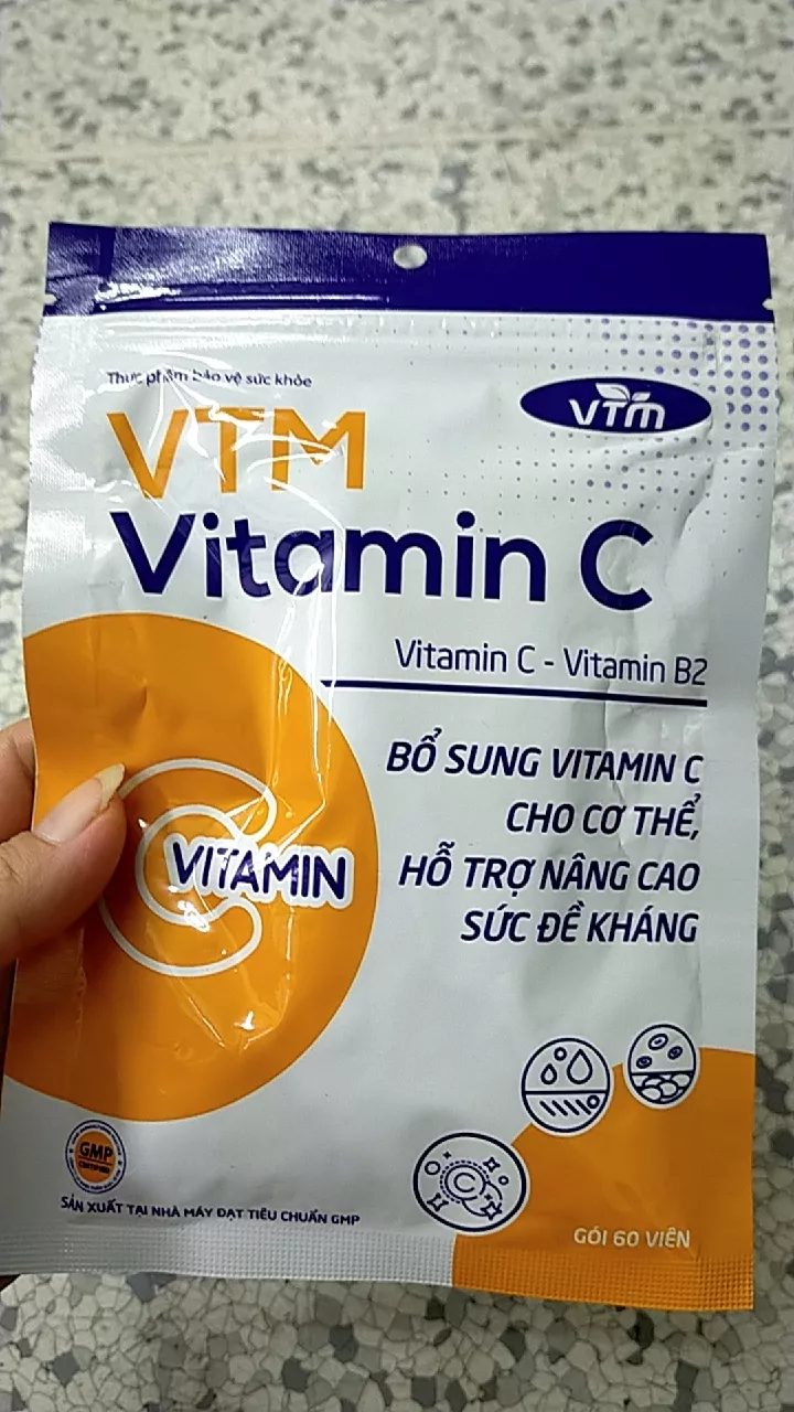 Viên uống VTM Vitamin C tăng cường đề kháng - Túi 60 viên photo review