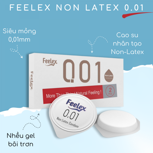 Đặc điểm của Bao cao su non Latex Feelex 001