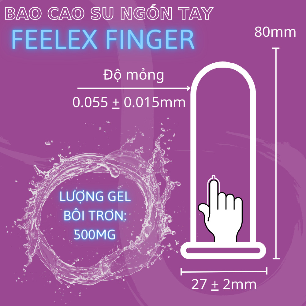 Bao cao su ngón tay Feelex 1