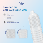 Thiết kế chi tiết bao cao su gân gai Feelex 2in1