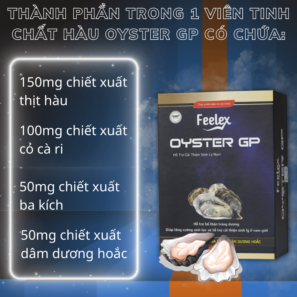 Tinh Ch t H u Bi n Cao C p Feelex Oyster GP H p 60 Vi n