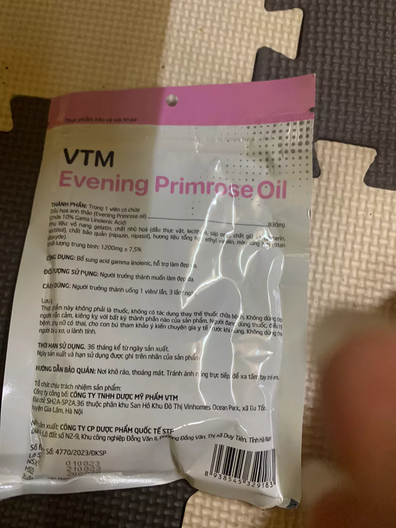 Viên uống tinh dầu hoa anh thảo VTM Evening Primrose Oil photo review