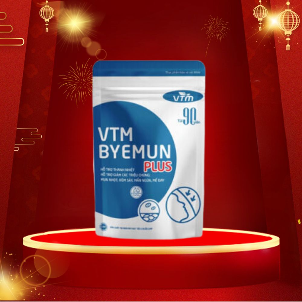 Viên uống trị mụn VTM BYEMUN PLUS - túi 90 viên