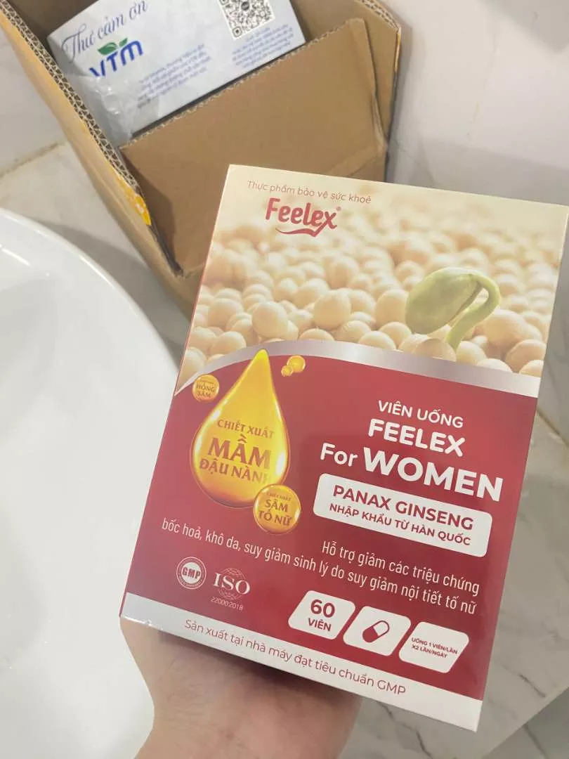 Viên uống mầm đậu nành Feelex For Women - Hộp 60 viên photo review