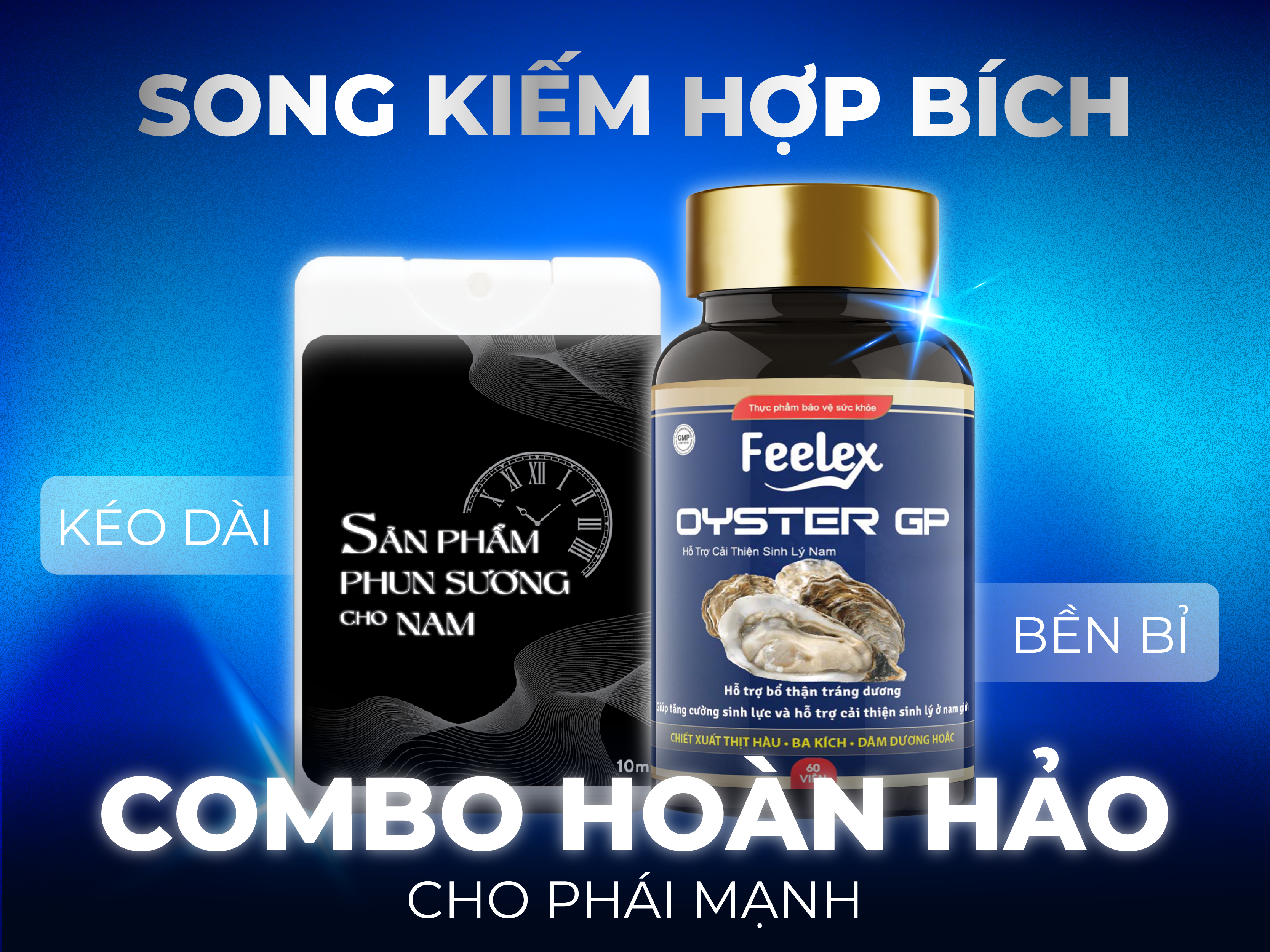 Combo hàu và xịt kéo dài - Song kiếm hợp bích