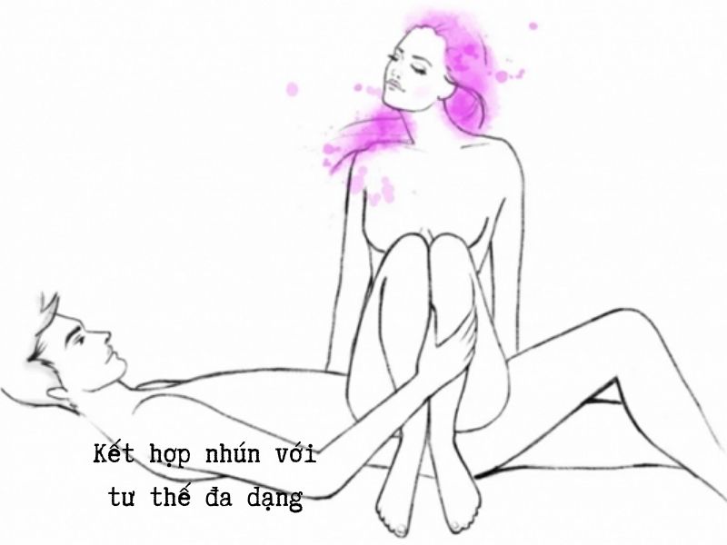 5 Cách nhún khi nằm trên HOT: Anh em đê mê - Chị em ưa chuộng! Thay đổi góc nhún để tạo sự mới lạ và giúp cuộc yêu trở nên thú vị hơn.