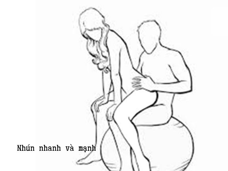 5 Cách nhún khi nằm trên HOT: Anh em đê mê - Chị em ưa chuộng! Nhún nhanh và mạnh tạo cảm giác kích thích mạnh mẽ trong quan hệ tình dục.