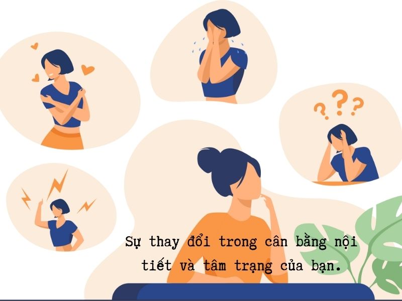 Sự mất cân bằng nội tiết tố trong cơ thể sau khi cấy que tránh thai.